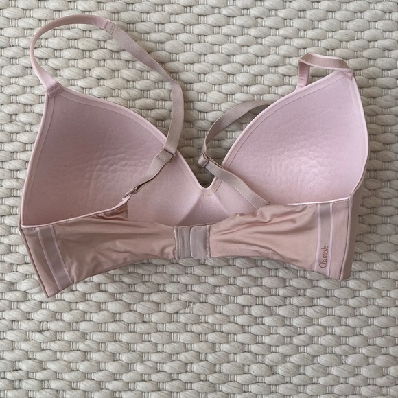 Chantelle Womens Soft Touch Smooth Wireless Bra 34D Nude/Pink Adjustable Straps - Picture 2 of 4